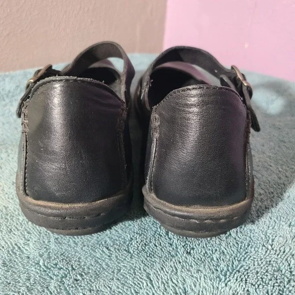 Born Mary Jane Flats Black Leather Buckle Comfort Shoes Women 9.5M - Picture 6 of 10